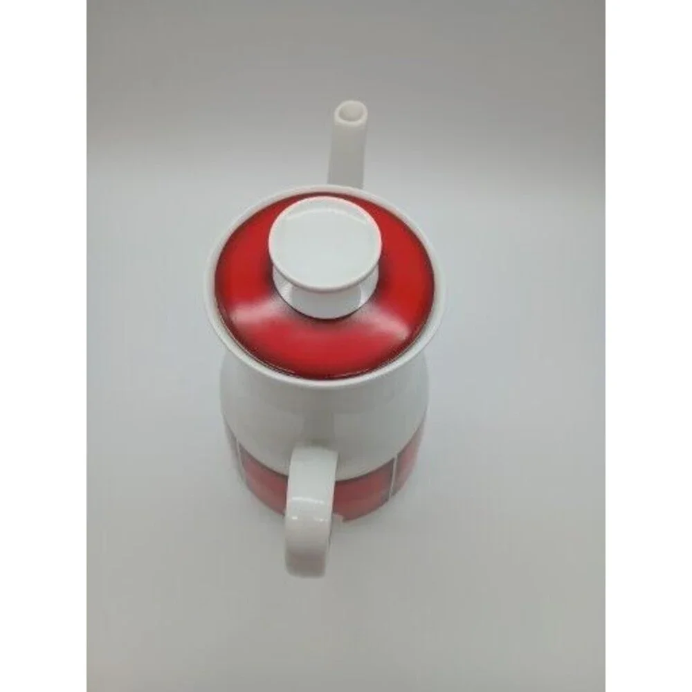 Winterling Marktleuthen MCM Teapot Red White Bavaria